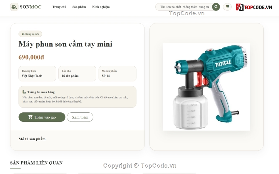 web bán sơn,web bán dụng cụ,web